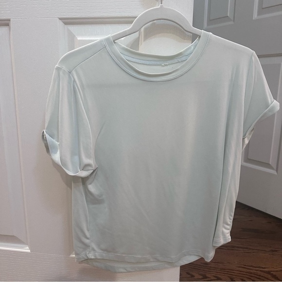 Light blue Crop T Shirt - Picture 1 of 3